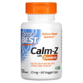 Thuốc bổ Doctor's Best Calm-Z with Zembrin 25 mg 60 Veggie Caps 753950004566