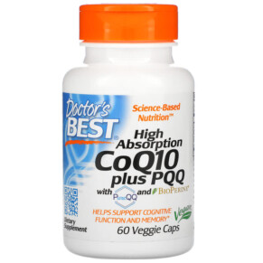 Thuốc bổ Doctor's Best CoQ10 100 mg PQQ 20 mg 60 Veggie Caps 753950004283