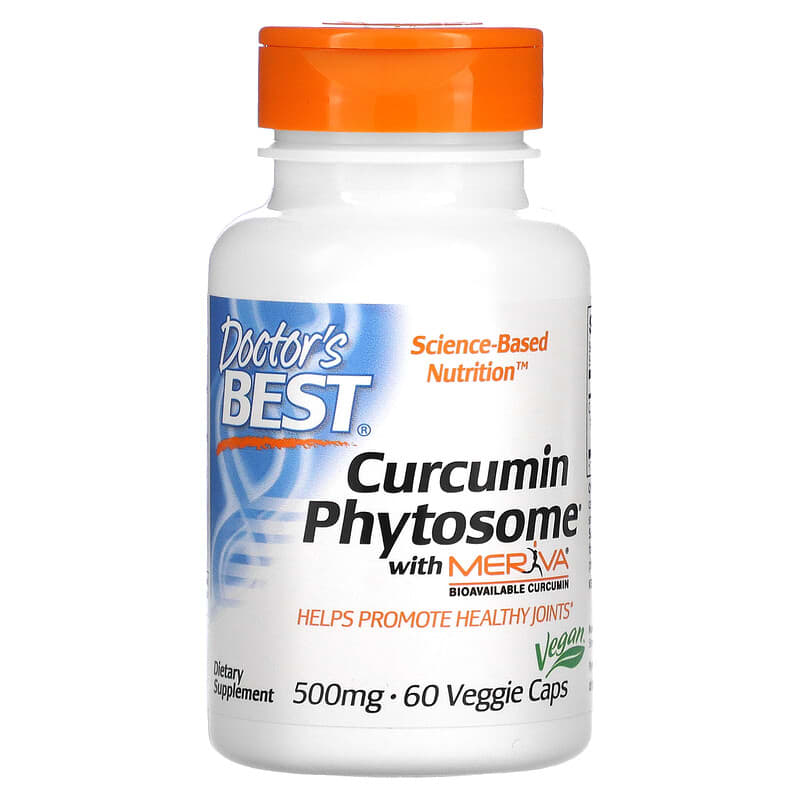 Doctor's Best Curcumin Phytosome with Meriva 500 mg 60 Veggie Caps 6 Thực phẩm chức năng Doctor's Best Curcumin Phytosome with Meriva 500 mg 60 Veggie Caps 753950002258