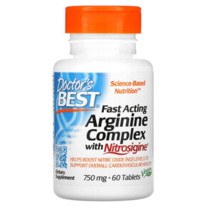 Thuốc bổ Doctor's Best Fast Acting Arginine Complex with Nitrosigine 750 mg 60 Tablets 753950004061