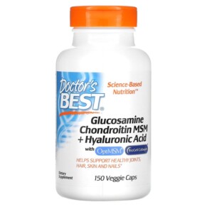 Thuốc bổ Doctor's Best Glucosamine Chondroitin MSM + Hyaluronic Acid 150 Veggie Caps 753950002715