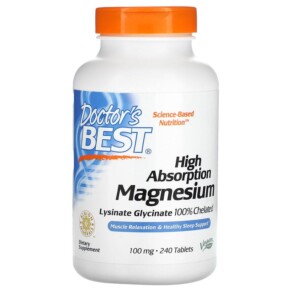 Thuốc bổ Doctor's Best High Absorption Magnesium 100 mg 240 Tablets 753950000872