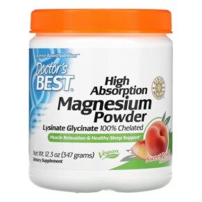 Thuốc bổ Doctor's Best High Absorption Magnesium Powder Sweet Peach 12.3 oz (347 g) 753950005181