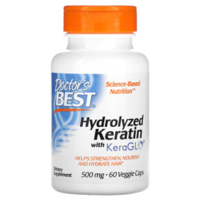 Thuốc bổ Doctor's Best Hydrolyzed Keratin 500 mg 60 Veggie Caps 753950005457