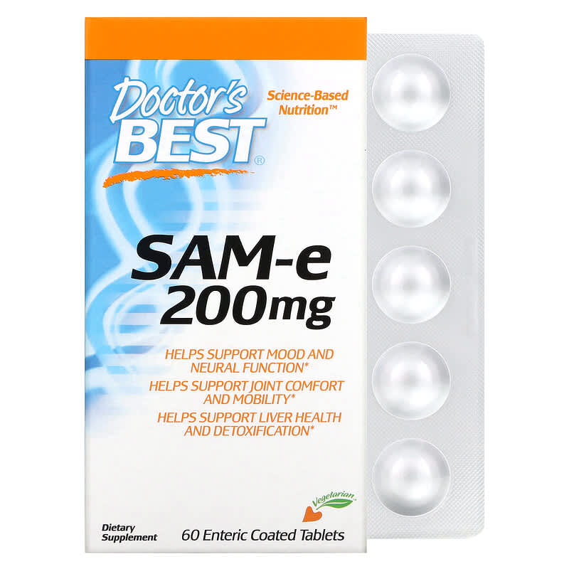 Doctor's Best SAMe (Disulfate Tosylate) 200 mg 60 Enteric Coated Tablets 6 Thực phẩm chức năng Doctor's Best SAMe (Disulfate Tosylate) 200 mg 60 Enteric Coated Tablets 753950002067