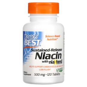 Thuốc bổ Doctor's Best Sustained-Release Niacin with niaXtend 500 mg 120 Tablets 753950002425