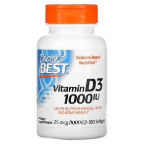 Thuốc bổ Doctor's Best Vitamin D3 25 mcg (1.000 IU) 180 Softgels 753950002098
