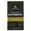 Thuốc bổ Dr. Axe / Ancient Nutrition Ancient Nutrients Vitamin D 60 Capsules 816401023278