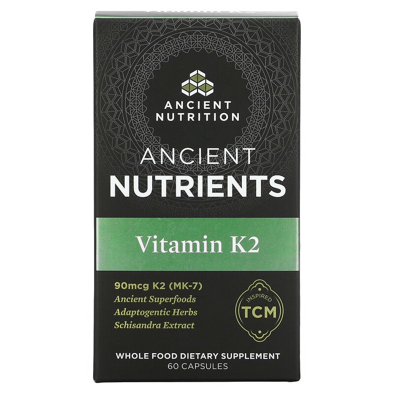 Dr. Axe / Ancient Nutrition Ancient Nutrients Vitamin K2 60 Capsules 6 Thực phẩm chức năng Dr. Axe / Ancient Nutrition Ancient Nutrients Vitamin K2 60 Capsules 816401023407