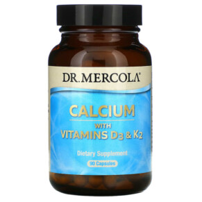 Thuốc bổ Dr. Mercola Calcium with Vitamins D3 & K2 90 Capsules 813006019958