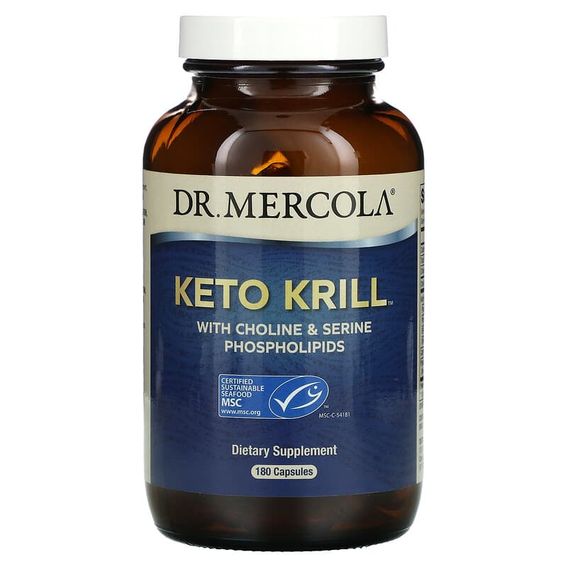Dr. Mercola Keto Krill with Choline & Serine Phospholipids 180 Capsules 6 Thực phẩm chức năng Dr. Mercola Keto Krill with Choline & Serine Phospholipids 180 Capsules 810487031981