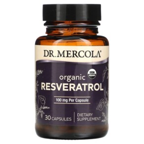 Thuốc bổ Dr. Mercola Organic Resveratrol 100 mg 30 Capsules 810094210885