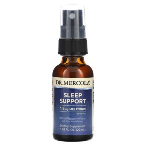 Thuốc bổ Dr. Mercola Sleep Support with Melatonin Natural Raspberry 0.98 fl oz (29 ml) 813006011976