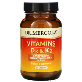 Thuốc bổ Dr. Mercola Vitamins D3 & K2 90 Capsules 813006019965