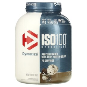 Thuốc bổ Dymatize ISO100 Hydrolyzed 100% Whey Protein Isolate Cookies & Cream 5 lb (2.3 kg) 705016353200