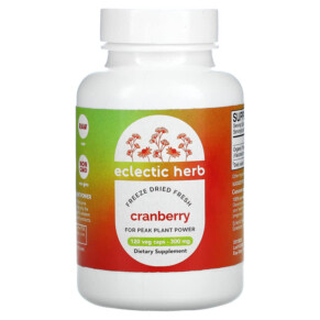 Thuốc bổ Eclectic Institute Freeze Dried Fresh Cranberry 300 mg 120 Veg Caps 023363301386