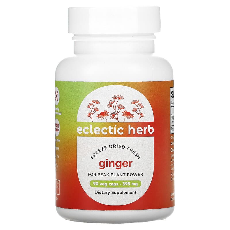 Eclectic Institute Freeze Dried Fresh Ginger 395 mg 90 Veg Caps 6 Thực phẩm chức năng Eclectic Institute Freeze Dried Fresh Ginger 395 mg 90 Veg Caps 023363309429