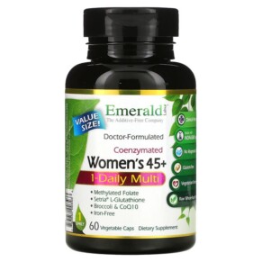 Thuốc bổ Emerald Laboratories Coenzymated Women's 45+ 1-Daily Multi 60 Vegetable Caps 743650003433