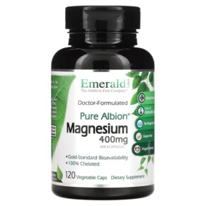 Thuốc bổ Emerald Laboratories Pure Albion Magnesium 100 mg 120 Vegetable Caps 743650003525