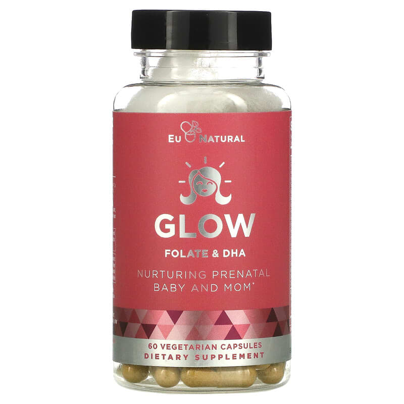 Eu Natural Glow Folate & DHA 60 Vegetarian Capsules 6 Thực phẩm chức năng Eu Natural Glow Folate & DHA 60 Vegetarian Capsules 855244008219