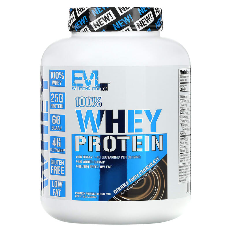 EVLution Nutrition 100% Whey Protein Double Rich Chocolate 5lb (2.268 kg) 6 Thực phẩm chức năng EVLution Nutrition 100% Whey Protein Double Rich Chocolate 5lb (2.268 kg) 818901024311