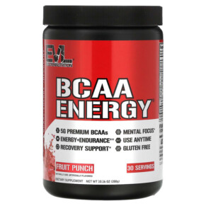 Thuốc bổ EVLution Nutrition BCAA ENERGY Fruit Punch 10.16 oz (288 g) 818901020023