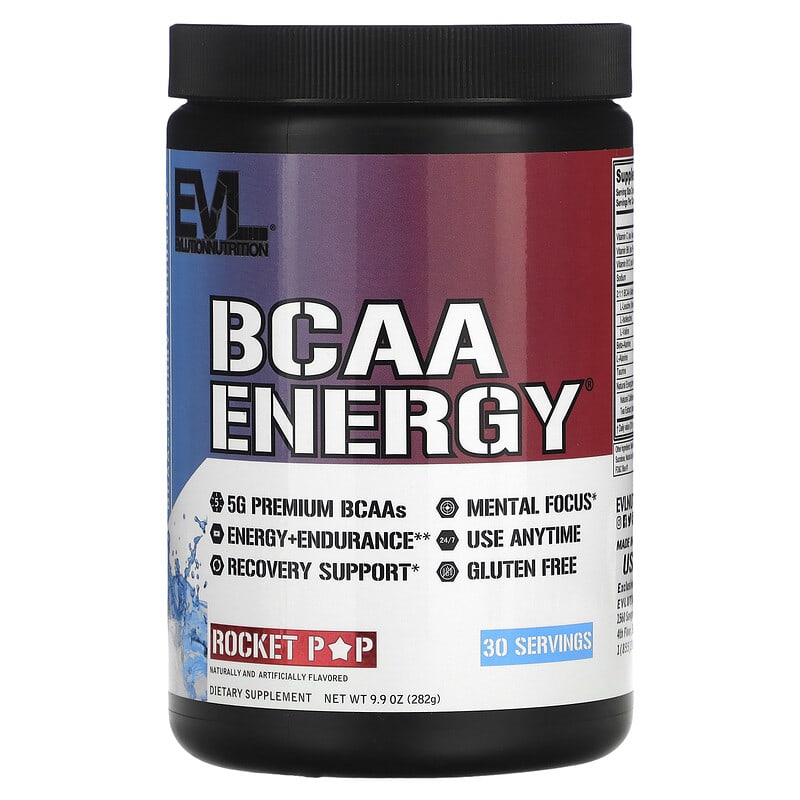 EVLution Nutrition BCAA ENERGY Rocket Pop 9.9 oz (282 g) 6 Thực phẩm chức năng EVLution Nutrition BCAA ENERGY Rocket Pop 9.9 oz (282 g) 818901026995