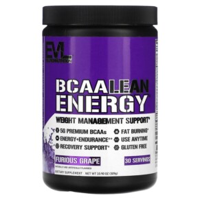 Thuốc bổ EVLution Nutrition BCAA LEAN ENERGY Furious Grape 10.9 oz (309 g) 818901020900