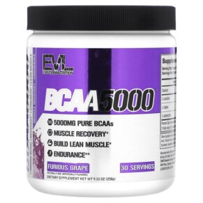 Thuốc bổ EVLution Nutrition BCAA5000 Furious Grape 9.1 oz (258 g) 682055552835