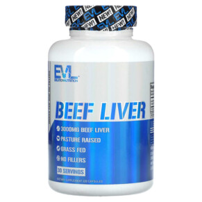 Thuốc bổ EVLution Nutrition Beef Liver 750 mg 120 Capsules 818901027992