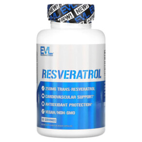 Thuốc bổ EVLution Nutrition Resveratrol 250 mg 60 Veggie Capsules 818901028135