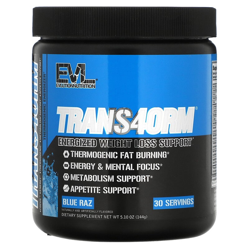 EVLution Nutrition Trans4orm Blue Raz 5.10 oz (144 g) 6 Thực phẩm chức năng EVLution Nutrition Trans4orm Blue Raz 5.10 oz (144 g) 682055552217