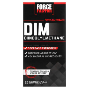 Thuốc bổ Force Factor Fundamentals DIM Diindolylmethane 30 Vegetable Capsules 818594015245