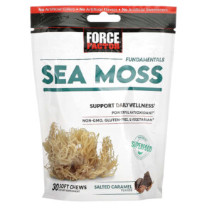 Thuốc bổ Force Factor Fundamentals Sea Moss Salted Caramel 30 Soft Chews 818594018697