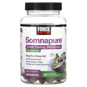 Thuốc bổ Force Factor Somnapure Great Tasting Melatonin Gummies Dream Berry 5 mg 60 Gummies 818594017966