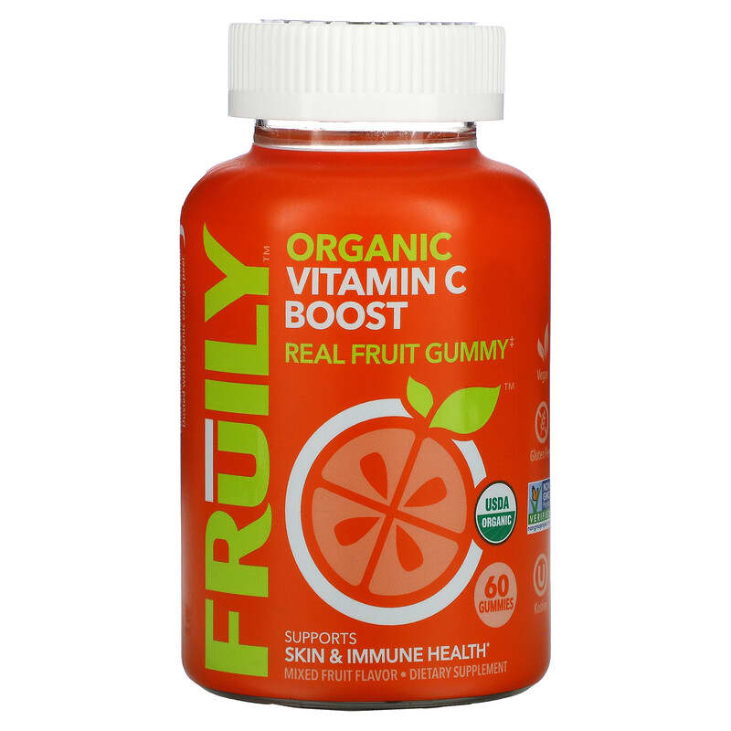Fruily Organic Vitamin C Boost Mixed Fruit Flavor 60 Gummies 6 Thực phẩm chức năng Fruily Organic Vitamin C Boost Mixed Fruit Flavor 60 Gummies 850019556162