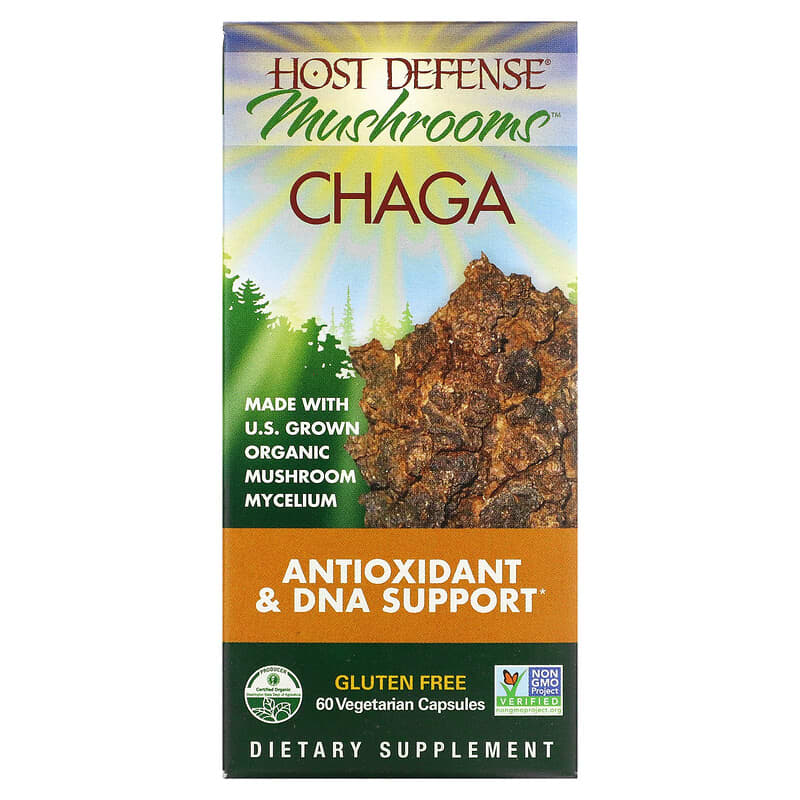 Fungi Perfecti Host Defense Chaga 60 Vegetarian Capsules 6 Thực phẩm chức năng Fungi Perfecti Host Defense Chaga 60 Vegetarian Capsules 633422031828