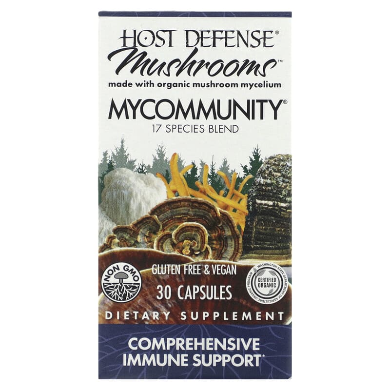 Fungi Perfecti Host Defense Hot Defense Mushrooms MyCommunity Comprehensive Immune Support 30 Capsules 6 Thực phẩm chức năng Fungi Perfecti Host Defense Hot Defense Mushrooms MyCommunity Comprehensive Immune Support 30 Capsules 633422038117