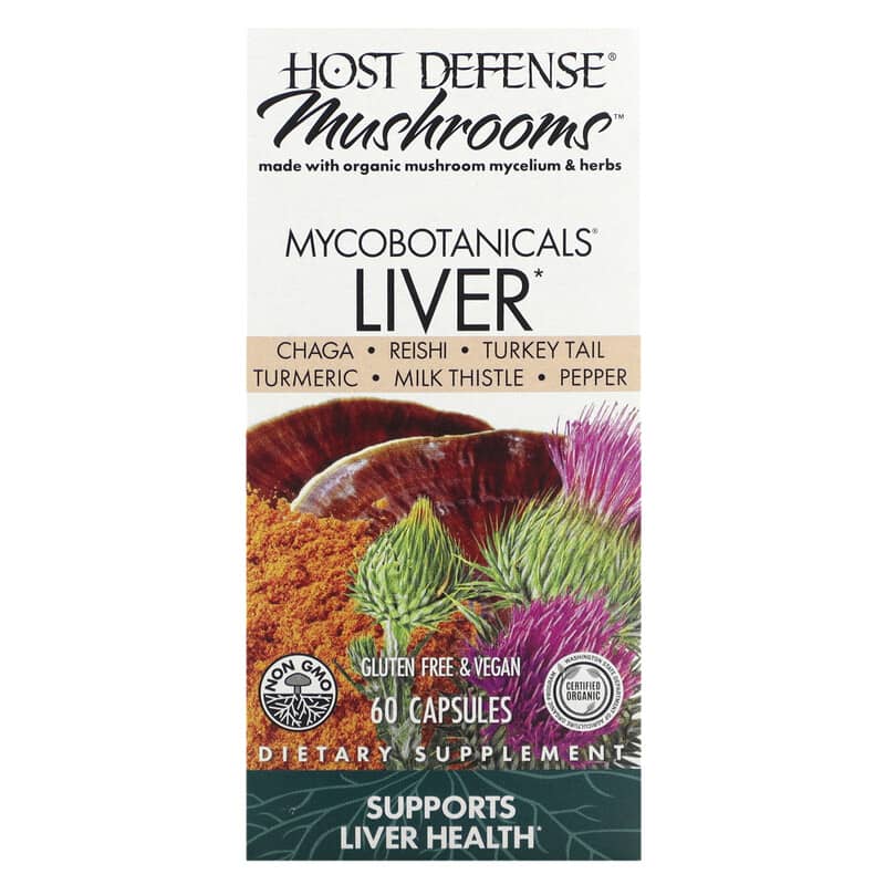 Fungi Perfecti Host Defense MycoBotanicals Liver 60 Capsules 6 Thực phẩm chức năng Fungi Perfecti Host Defense MycoBotanicals Liver 60 Capsules 633422038827
