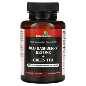 Thuốc bổ Futurebiotics Red Raspberry Ketone + Green Tea 60 Vegetarian Capsules 049479006427
