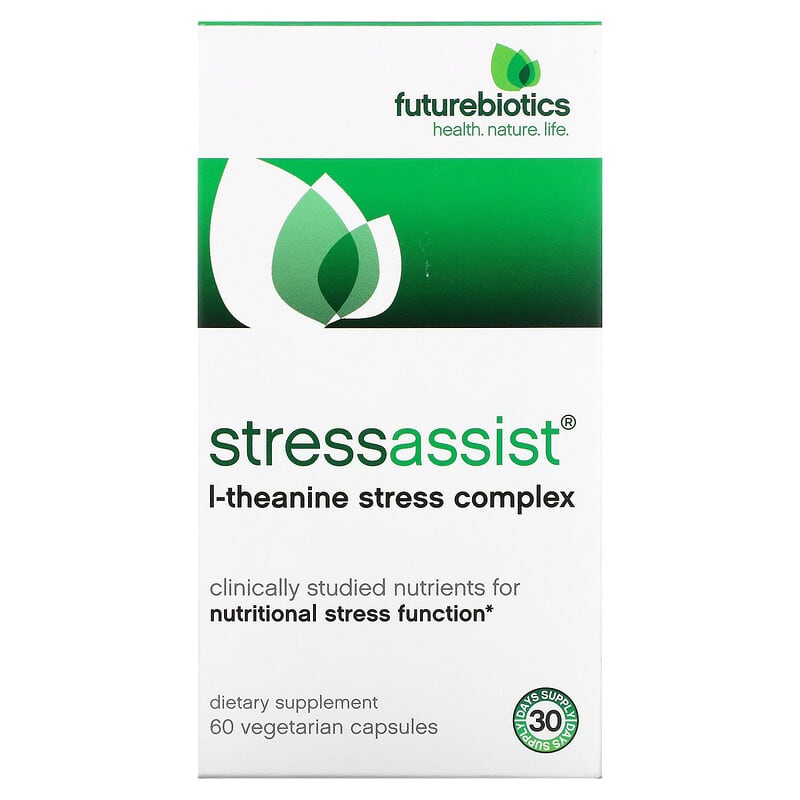 Futurebiotics Stressassist L-Theanine Stress Complex 60 Vegetarian Capsules 6 Thực phẩm chức năng Futurebiotics Stressassist L-Theanine Stress Complex 60 Vegetarian Capsules 049479025077