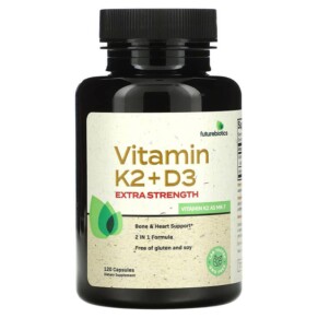 Thuốc bổ Futurebiotics Vitamin K2 + D3 Extra Strength 120 Capsules 049479501335