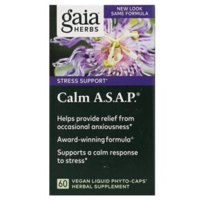 Thuốc bổ Gaia Herbs Calm A.S.A.P. 60 Vegan Liquid Phyto-Caps 751063150491