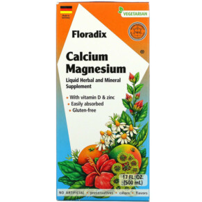 Thuốc bổ Gaia Herbs Floradix Calcium Magnesium with Vitamin D & Zinc 17 fl oz (500 ml) 850026260038