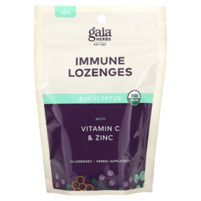 Thuốc bổ Gaia Herbs Immune Lozenges Eucalyptus 24 Lozenges 751063152518