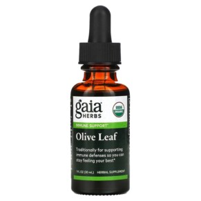 Thuốc bổ Gaia Herbs Olive Leaf 1 fl oz (30 ml) 751063308250