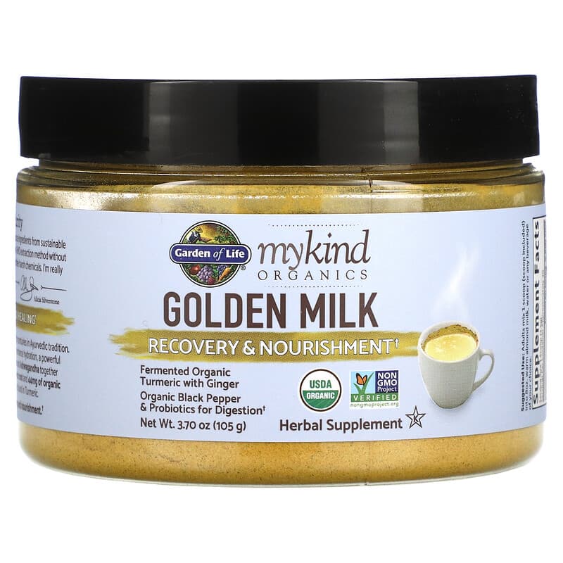Garden of Life MyKind Organics Golden Milk Recovery & Nourishment 3.70 oz (105 g) 6 Thực phẩm chức năng Garden of Life MyKind Organics Golden Milk Recovery & Nourishment 3.70 oz (105 g) 658010123082