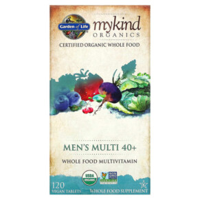Thuốc bổ Garden of Life MyKind Organics Men's Multi 40+ 120 Vegan Tablets 658010117692