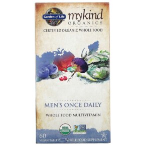 Thuốc bổ Garden of Life MyKind Organics Men's Once Daily 60 Vegan Tablets 658010117678