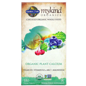 Thuốc bổ Garden of Life MyKind Organics Organic Plant Calcium 180 Vegan Tablets 658010117616
